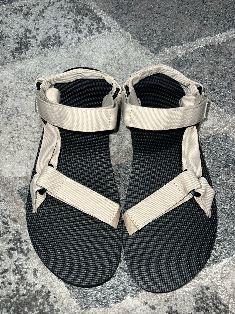 Teva Mens Original Universal Beige Black Men Casual Strap Sandal
